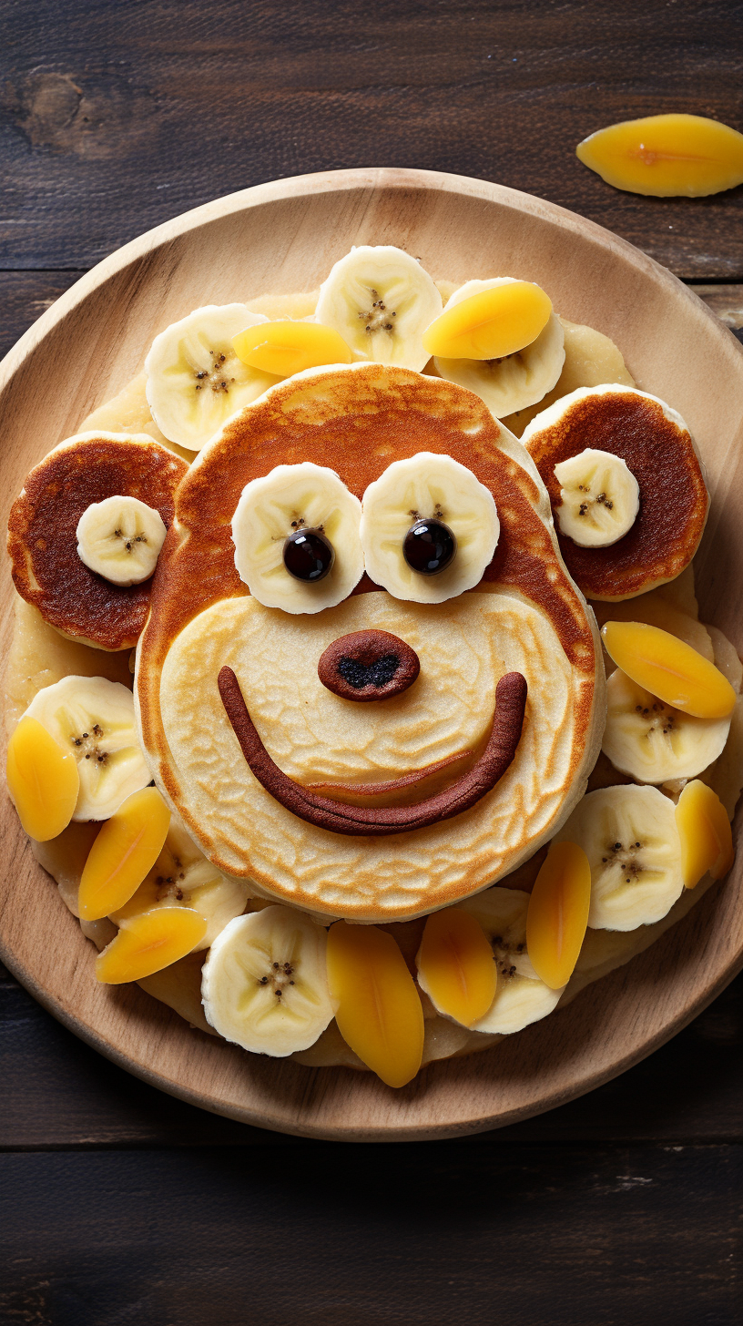 Monkey pancakes with bananas