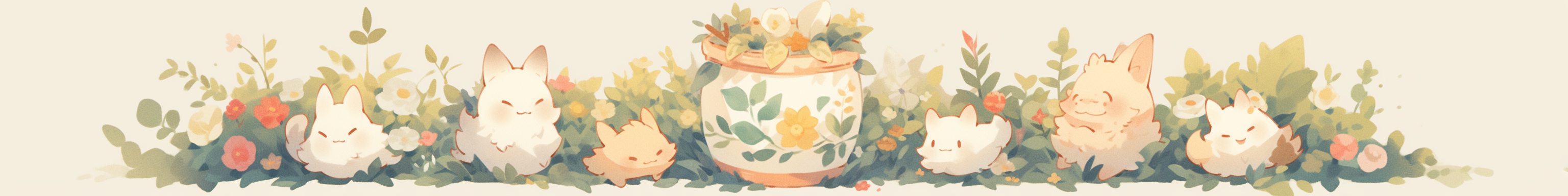 Cute Motif Washi Tape with Cats, Stars, Plants, and Gems
