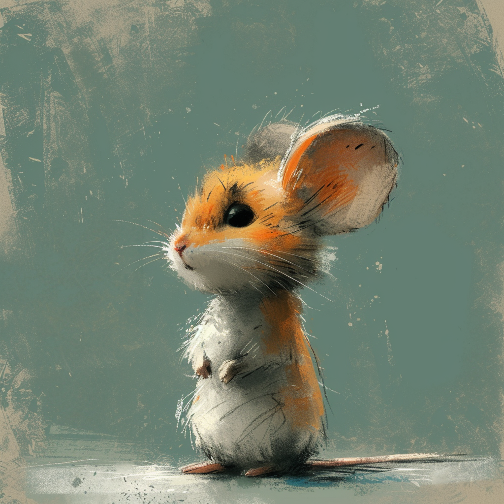 Cute Mouse Cartoon Illustration