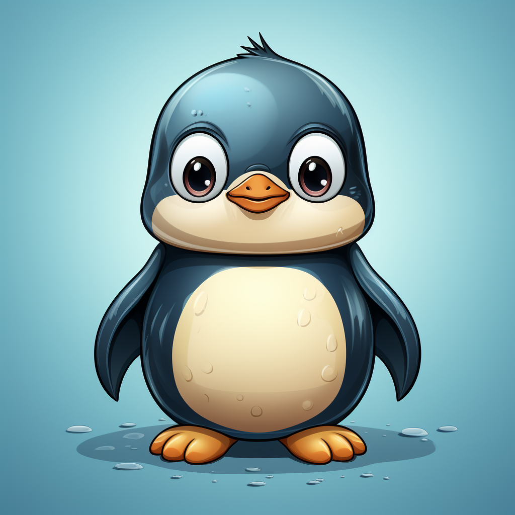 adorable penguin cartoon drawing