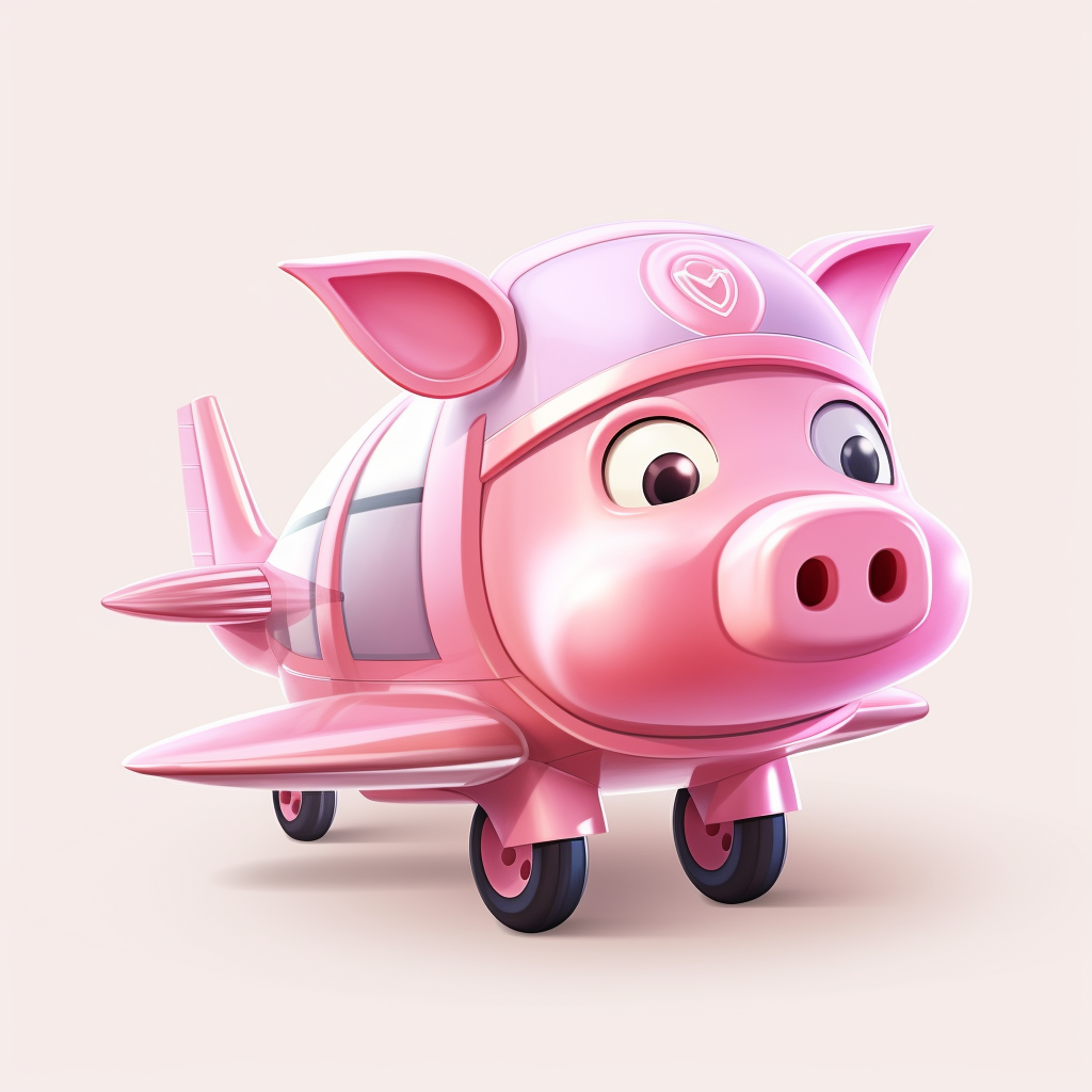 Adorable Pig Car with Wings