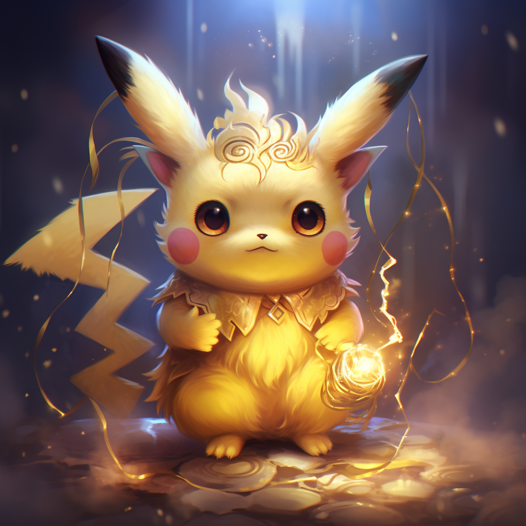 Adorable Pikachu in Spirit Auzki Style