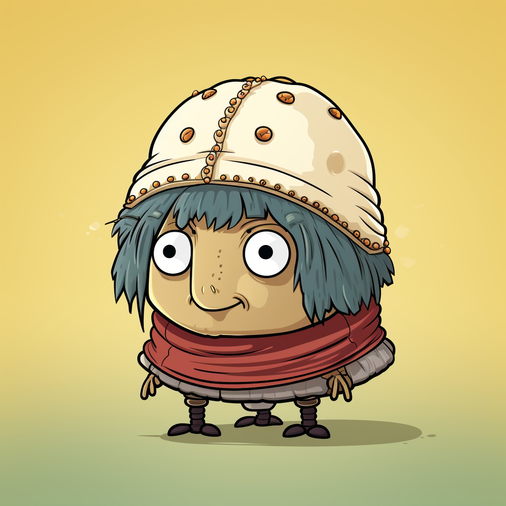 Cute pillbug with beret