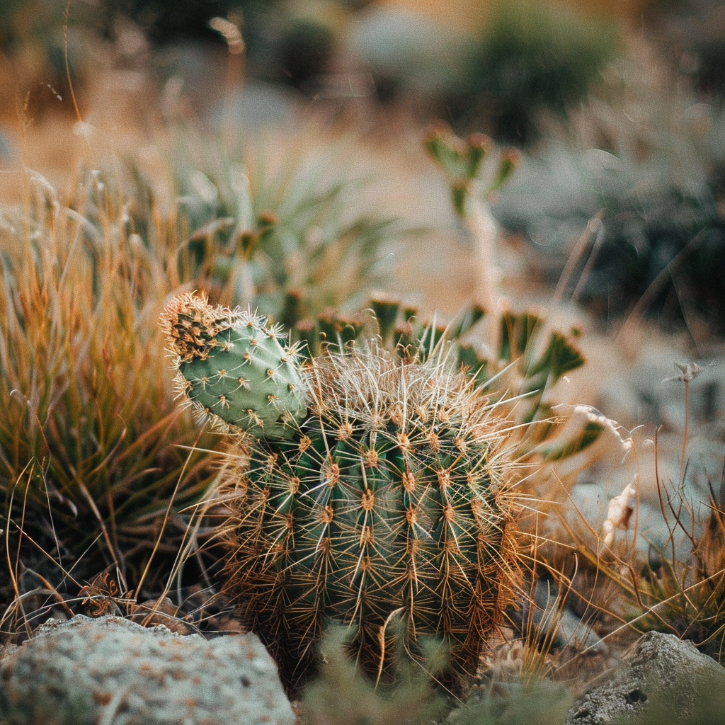 Cute plant in thorn bushes