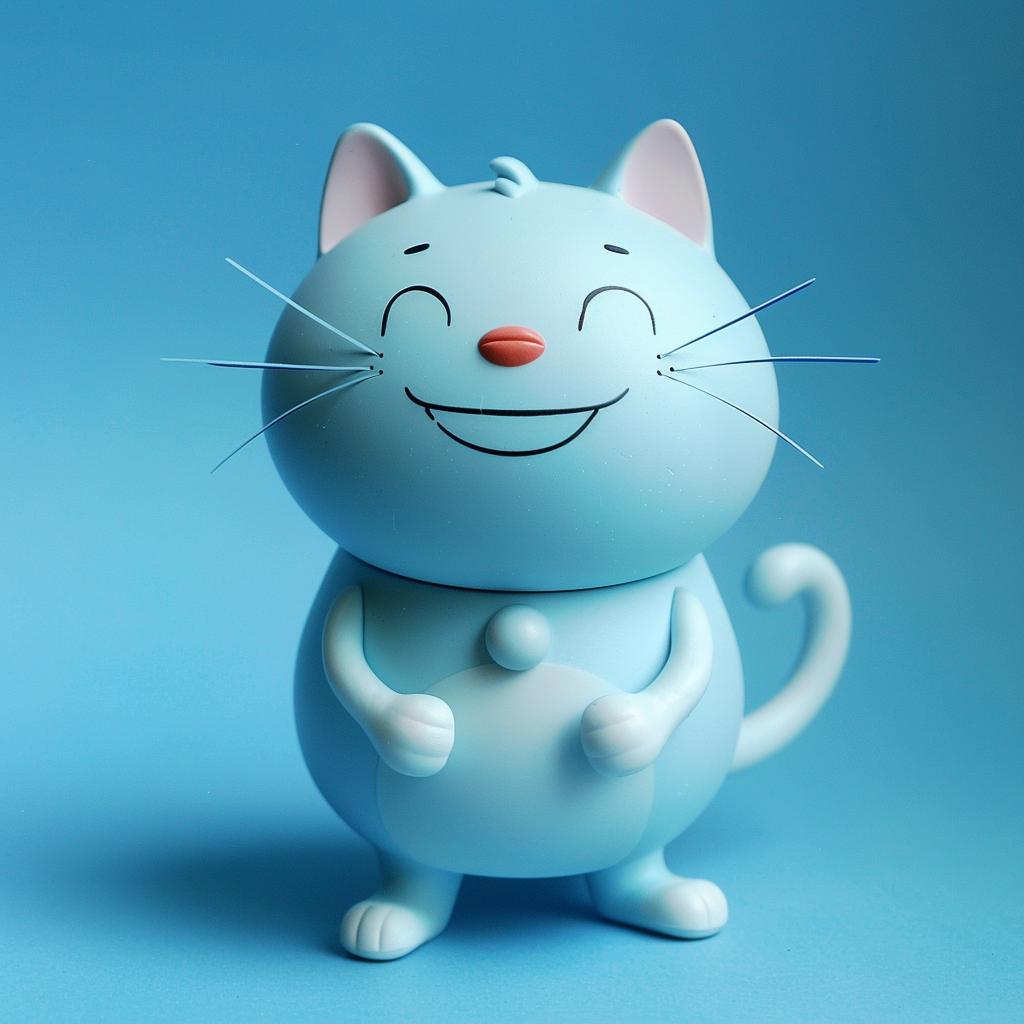 Dav Pilkey's Cute Plastic Toy Cat