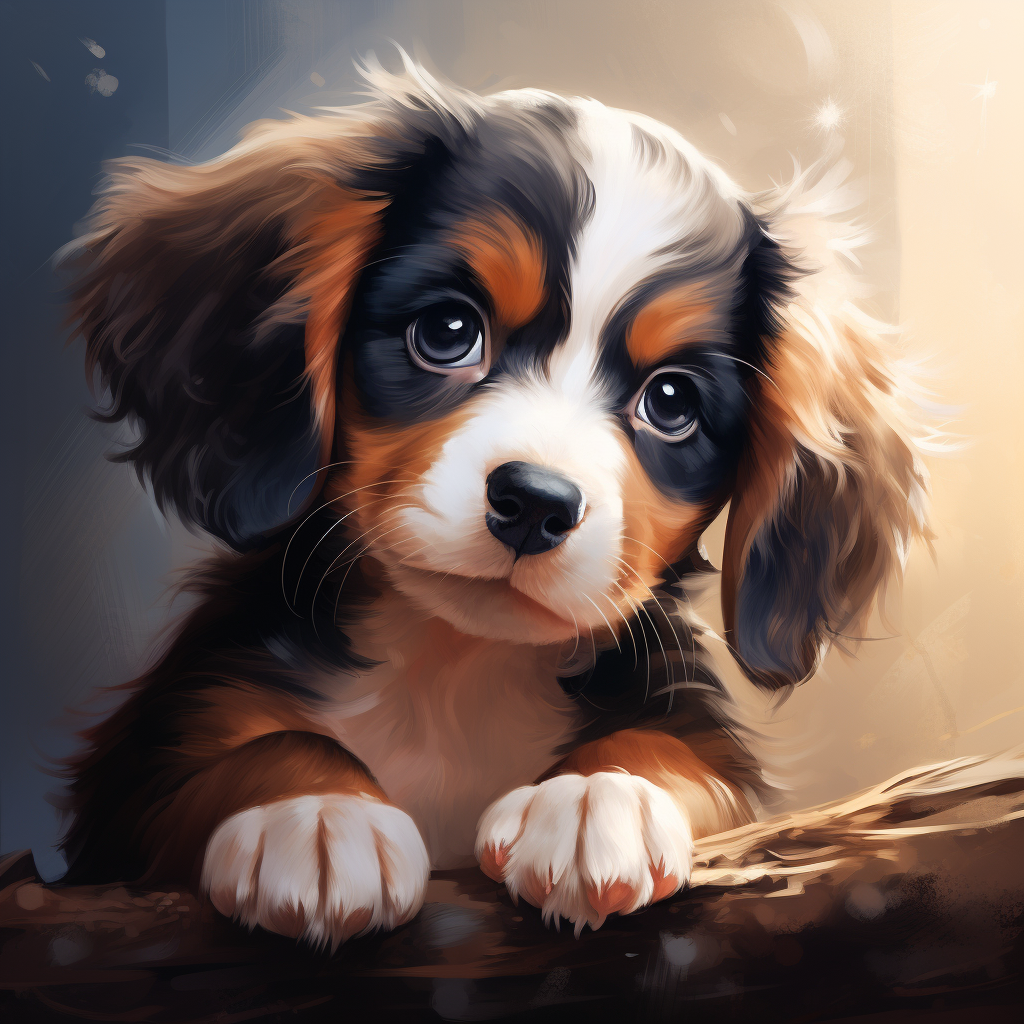 Portrait of a cute puppy