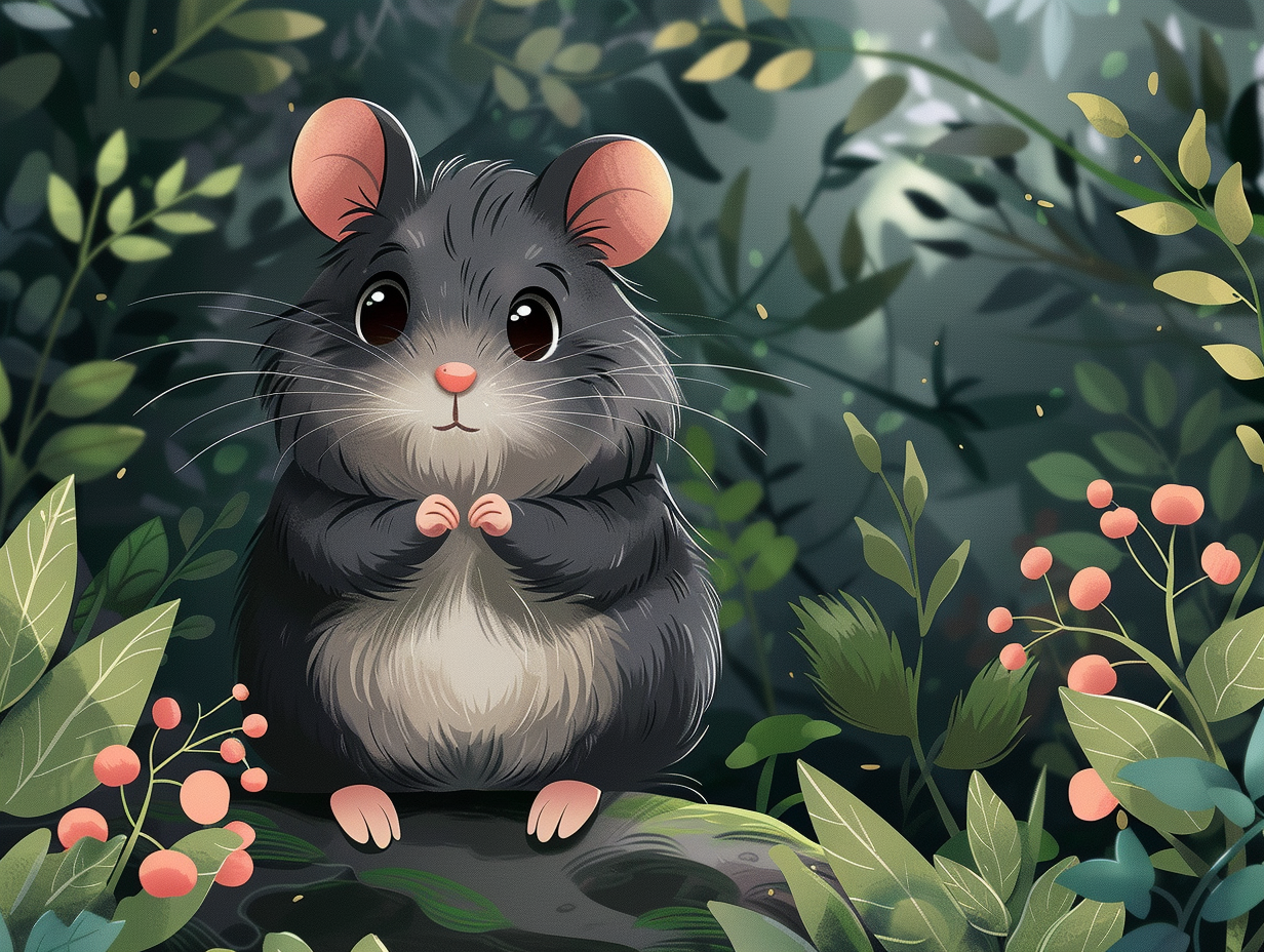 Cute Rat Vector Art Illustration