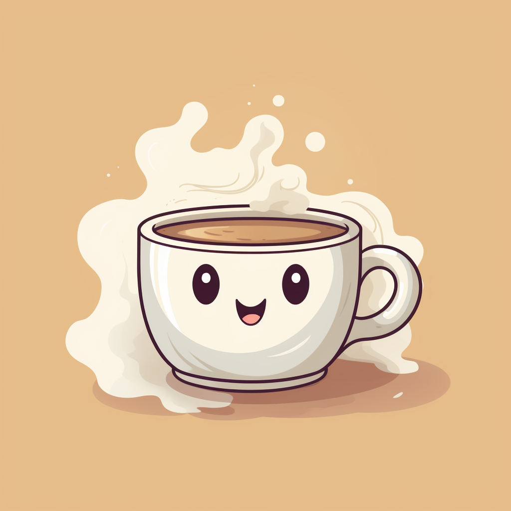 Cute sheet ghost in coffee