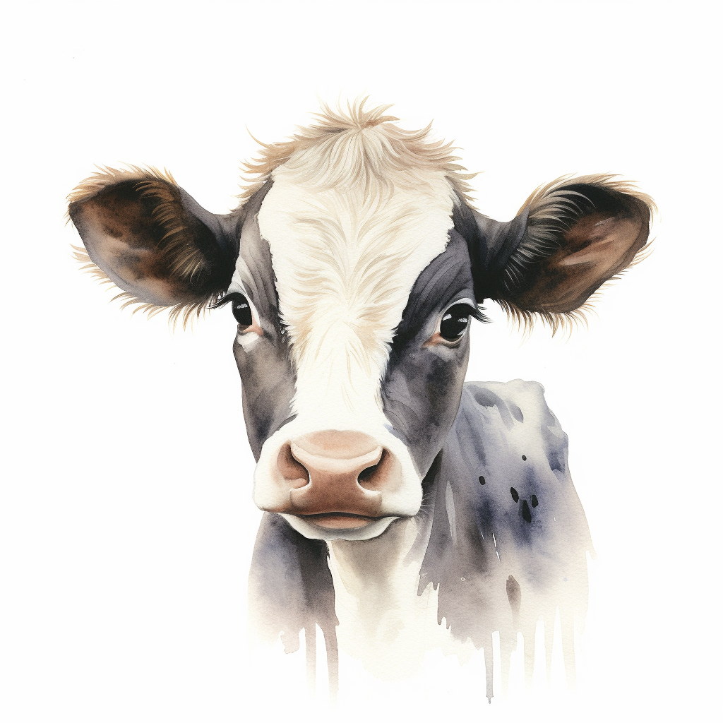 Cute Single Cows Painting