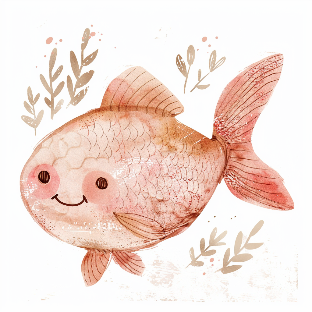 Cute Smiley Fish Illustration