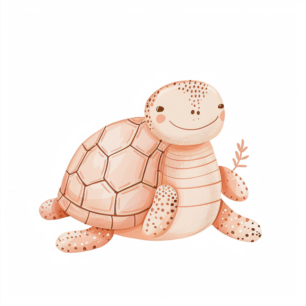 Cute Smiley Turtle Illustration