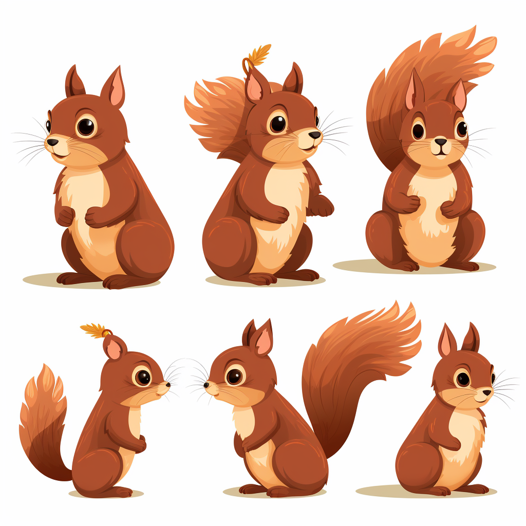 High-quality cute squirrel clipart