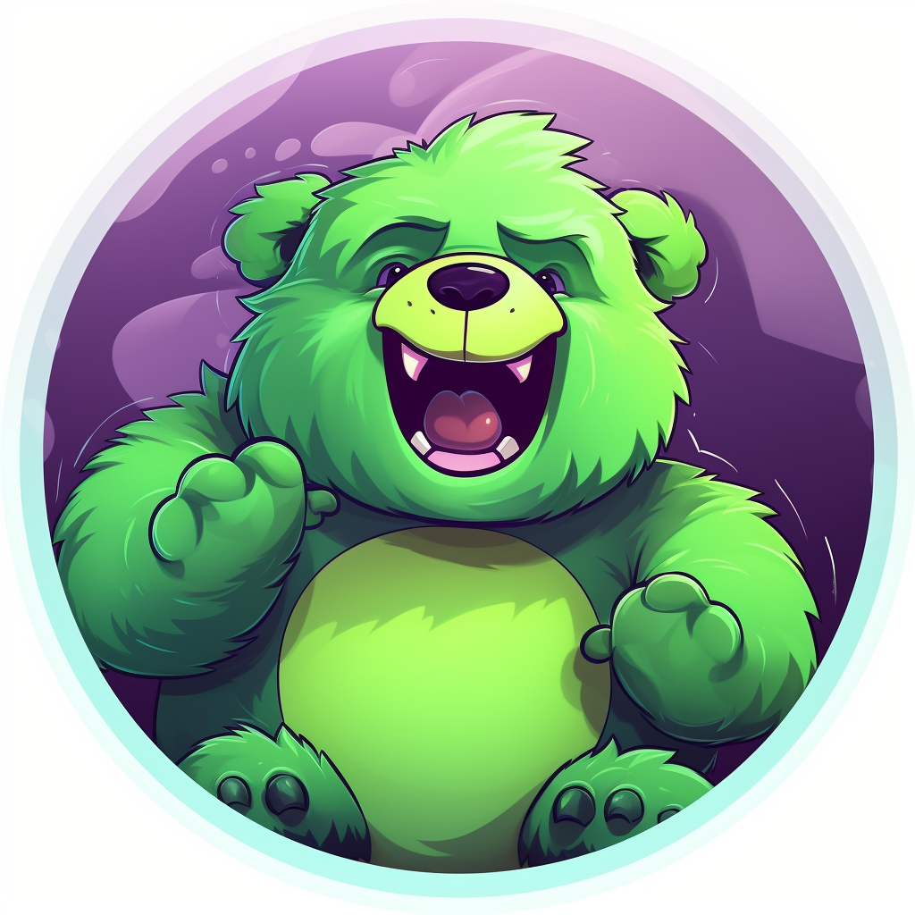 Cute stuffed animal Hulk logo