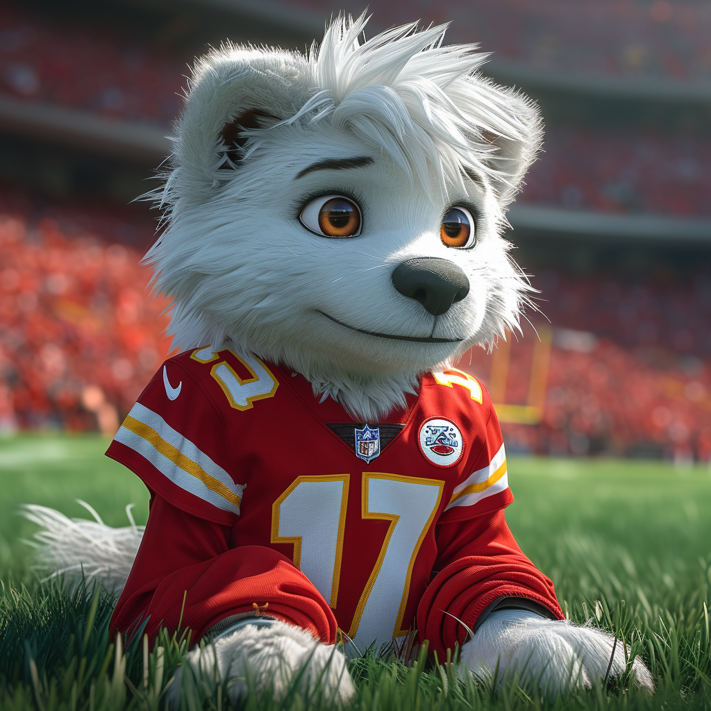 Cute Tomahawk in Kansas City Chiefs Jersey