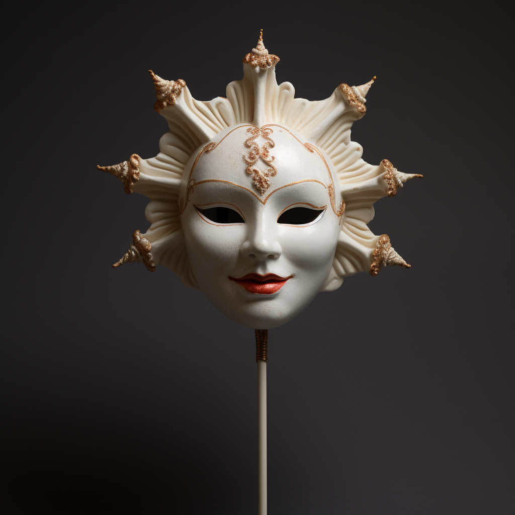 Cute Venetian Mask Holding Toothpick