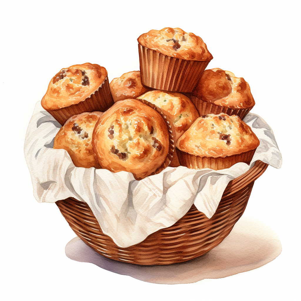 A delightful basket of muffins