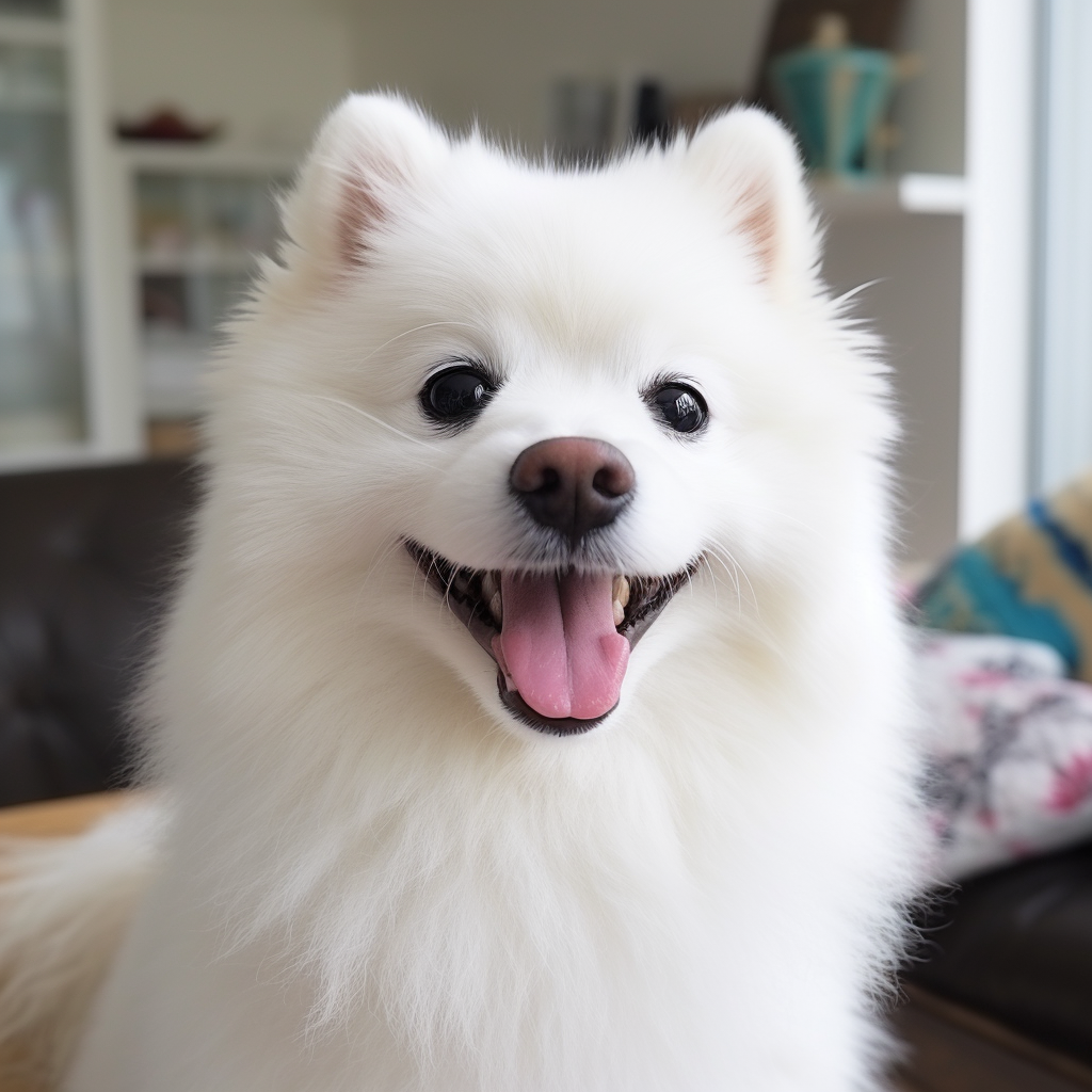 Cute White Dog Happy Smile