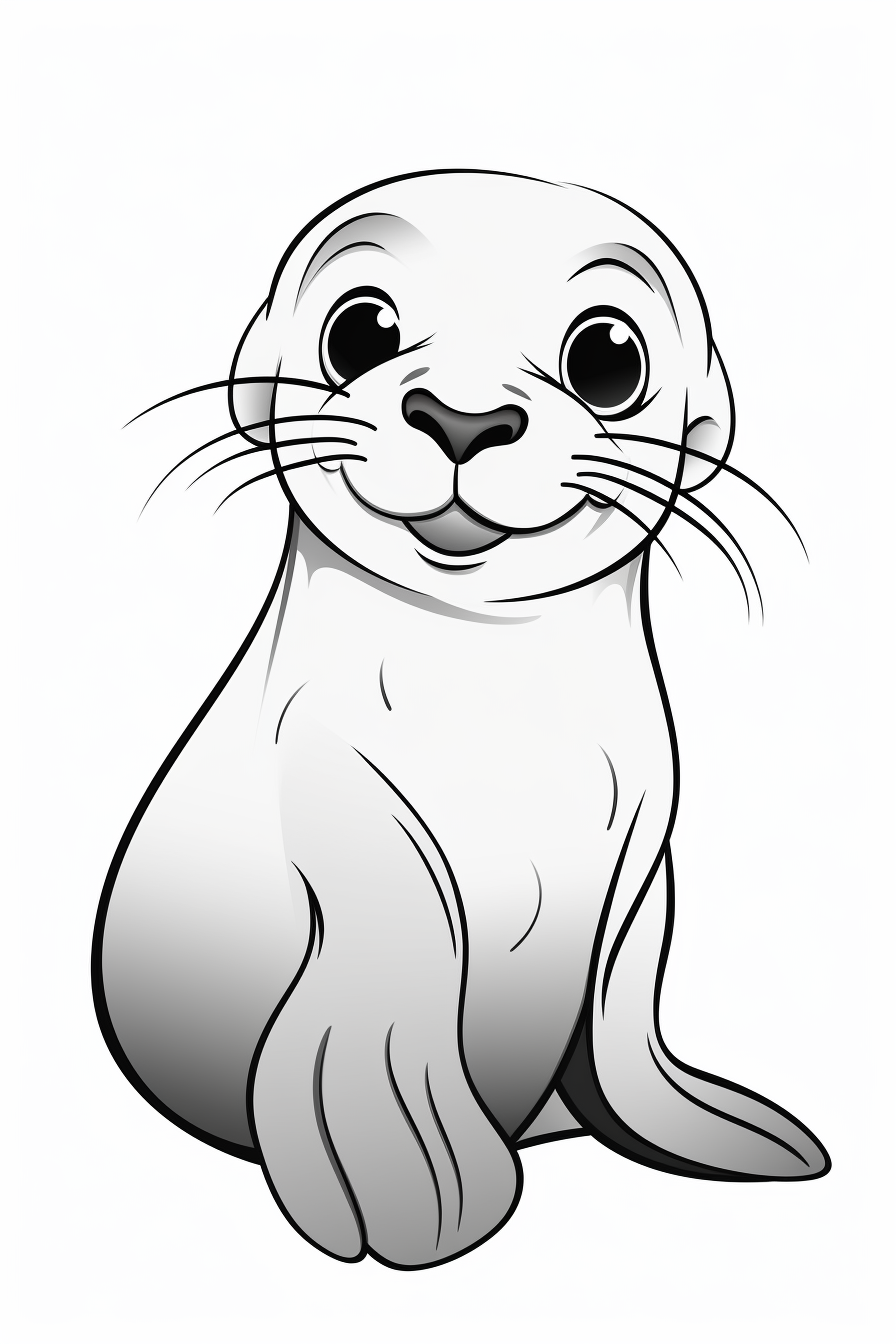 Adorable sea lion with a friendly expression