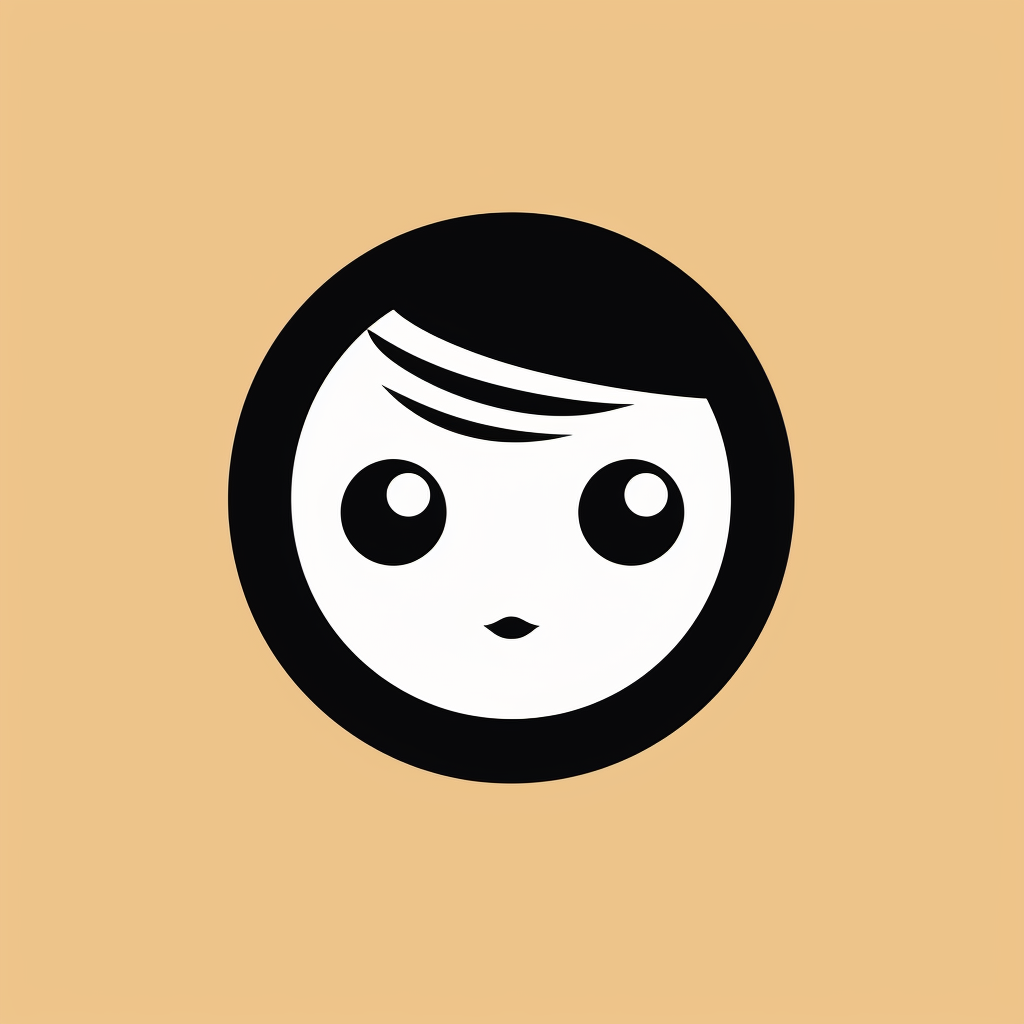 Cute woman monster face icon