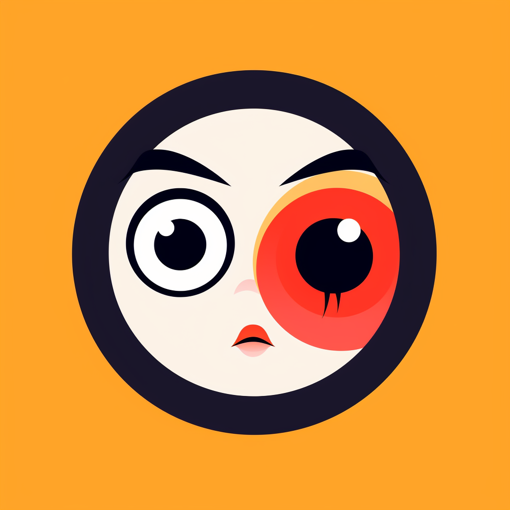 cute woman monster face with dark circles