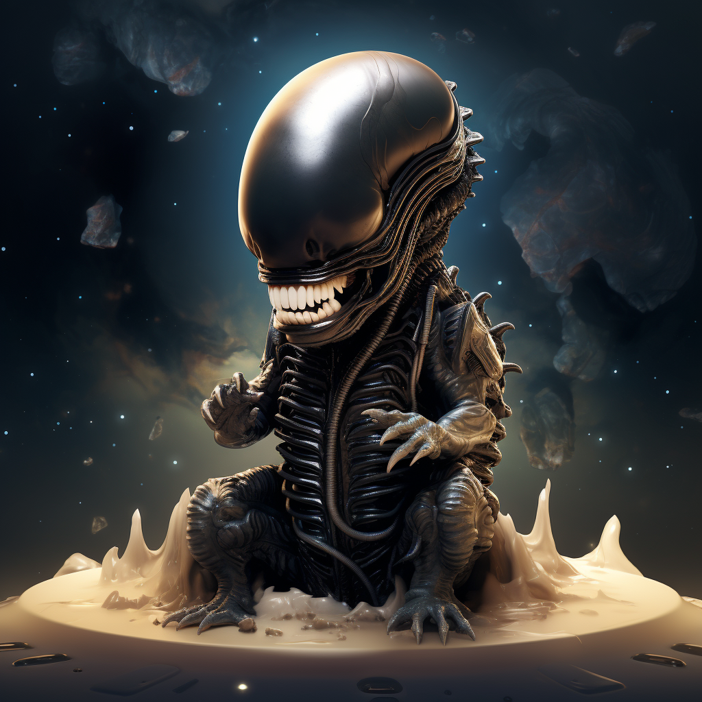 Cute Xenomorph with lots of drool