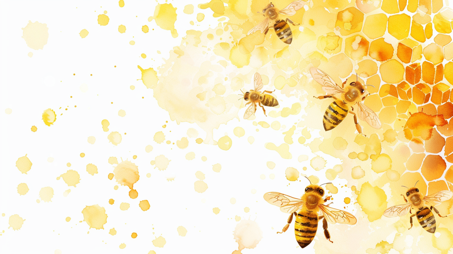 Bee Watercolor Vector Templates