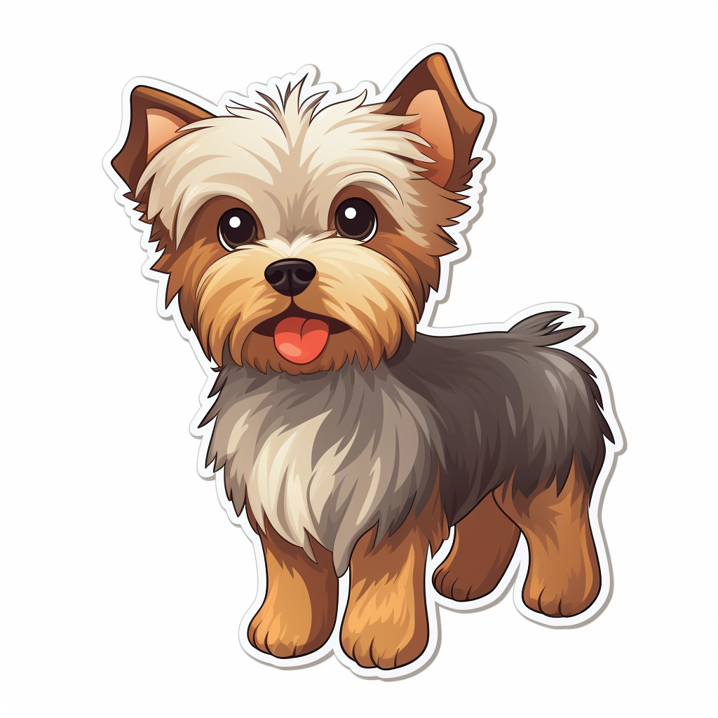 Cute Yorkshire Terrier Sticker