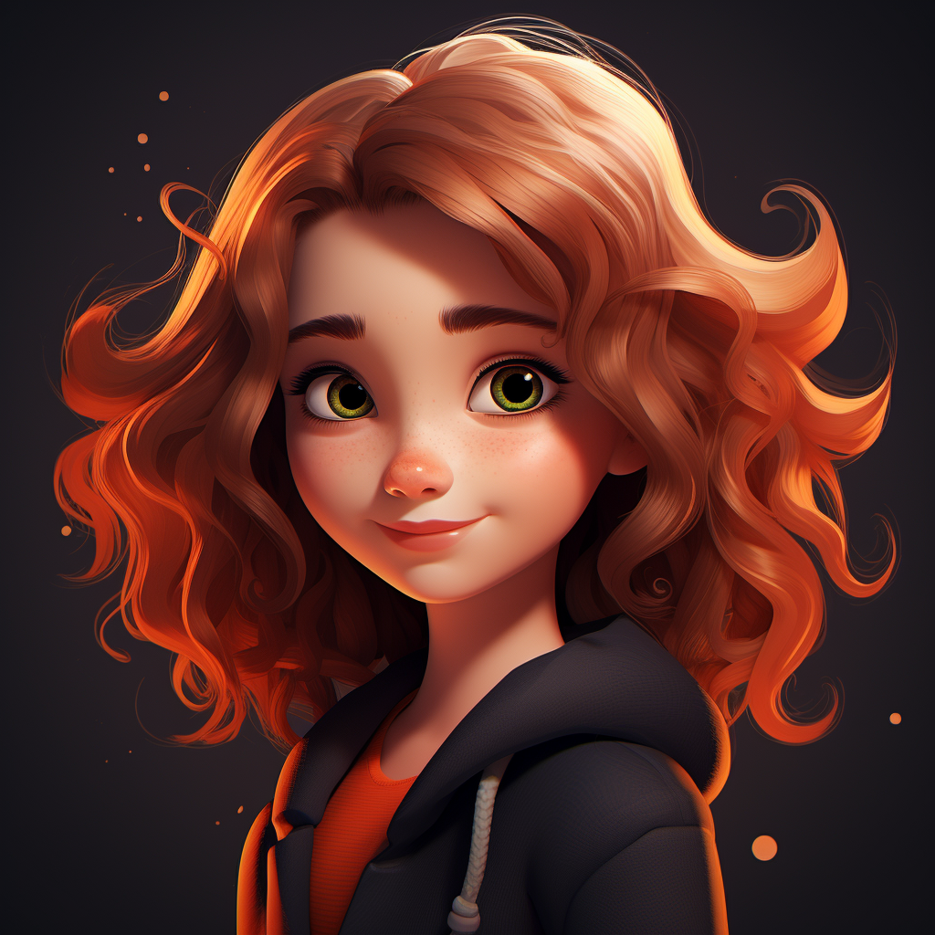 Cartoon avatar with a cute expression