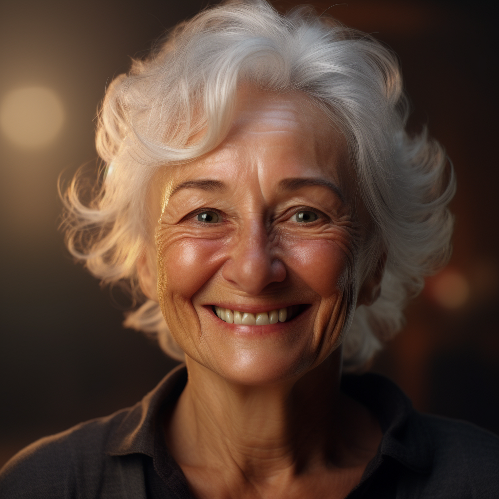 Cute elderly woman with beautiful smile