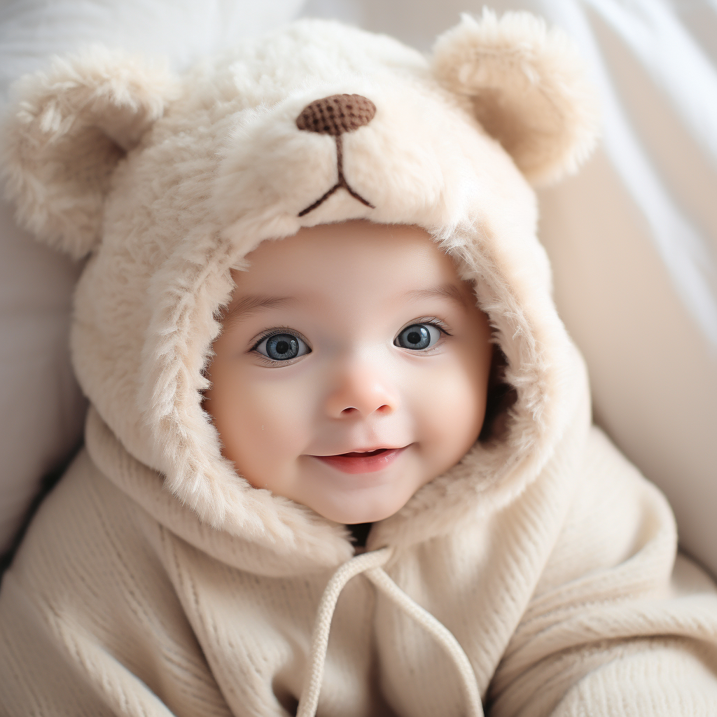 Adorable baby with captivating smile