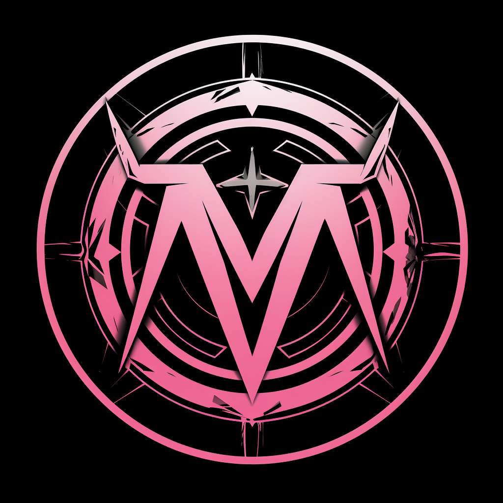 CV Round Logo in Pink and Black