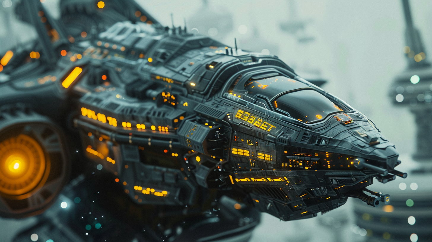 Cyber Punk Alien Spaceship Detail