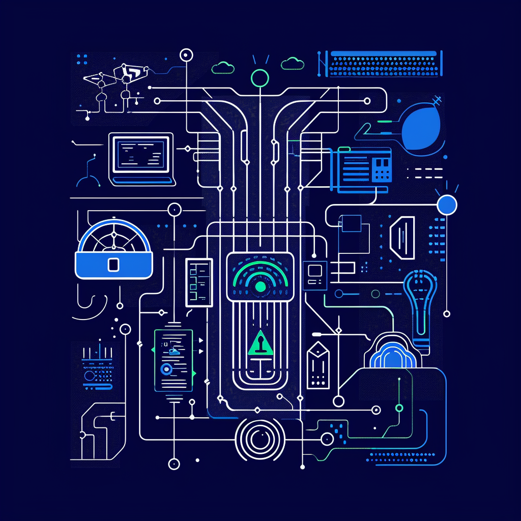 Cyber Security Line Illustration