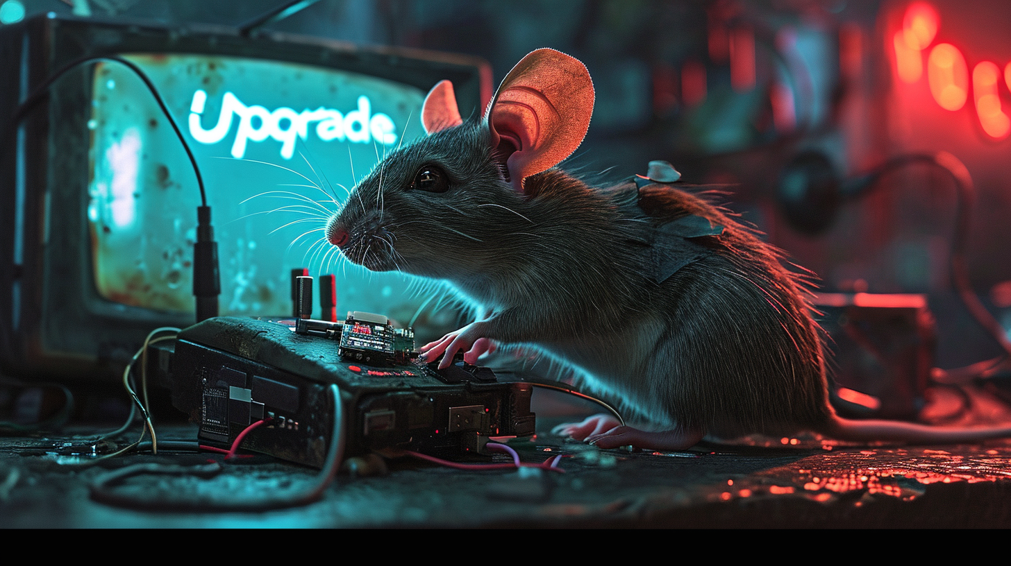 Cybernetic Rat Upgrading Device with Chip