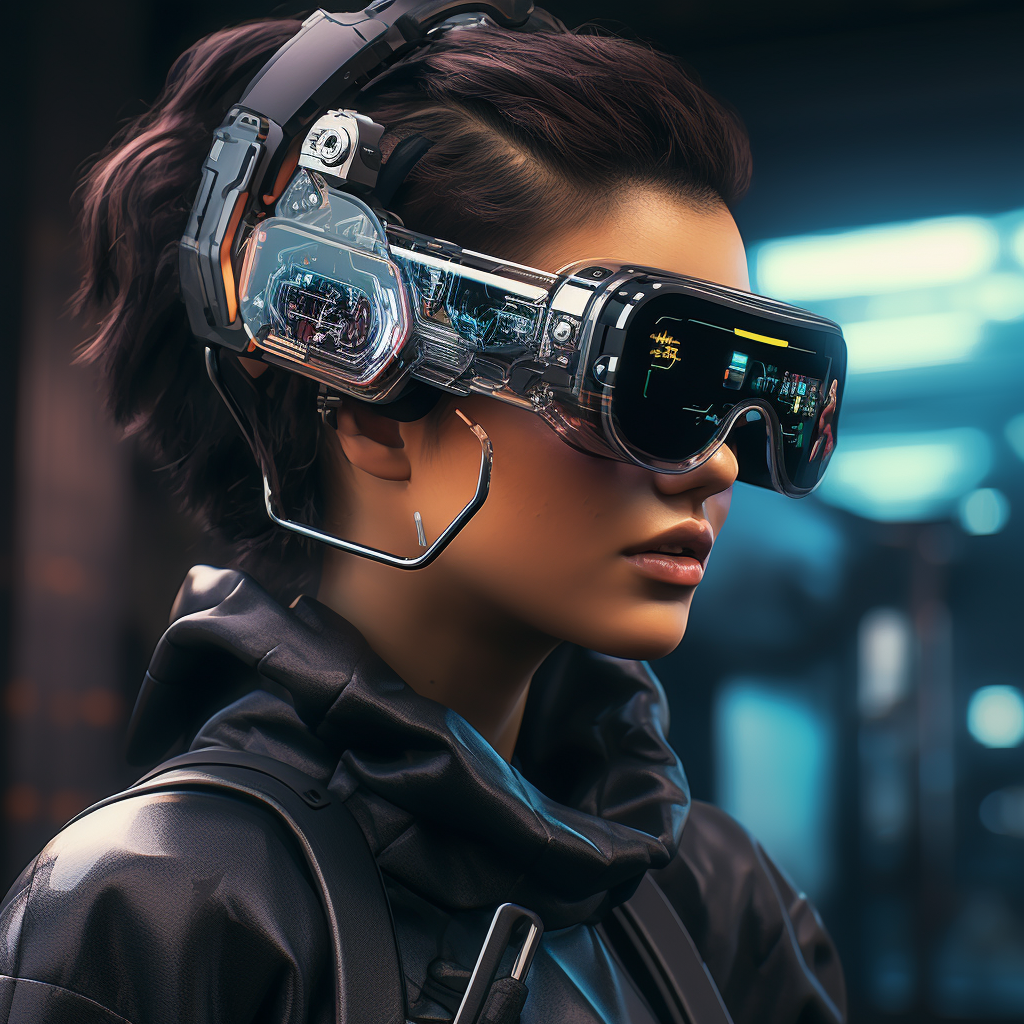 Cyberpunk Augmented Reality Glasses