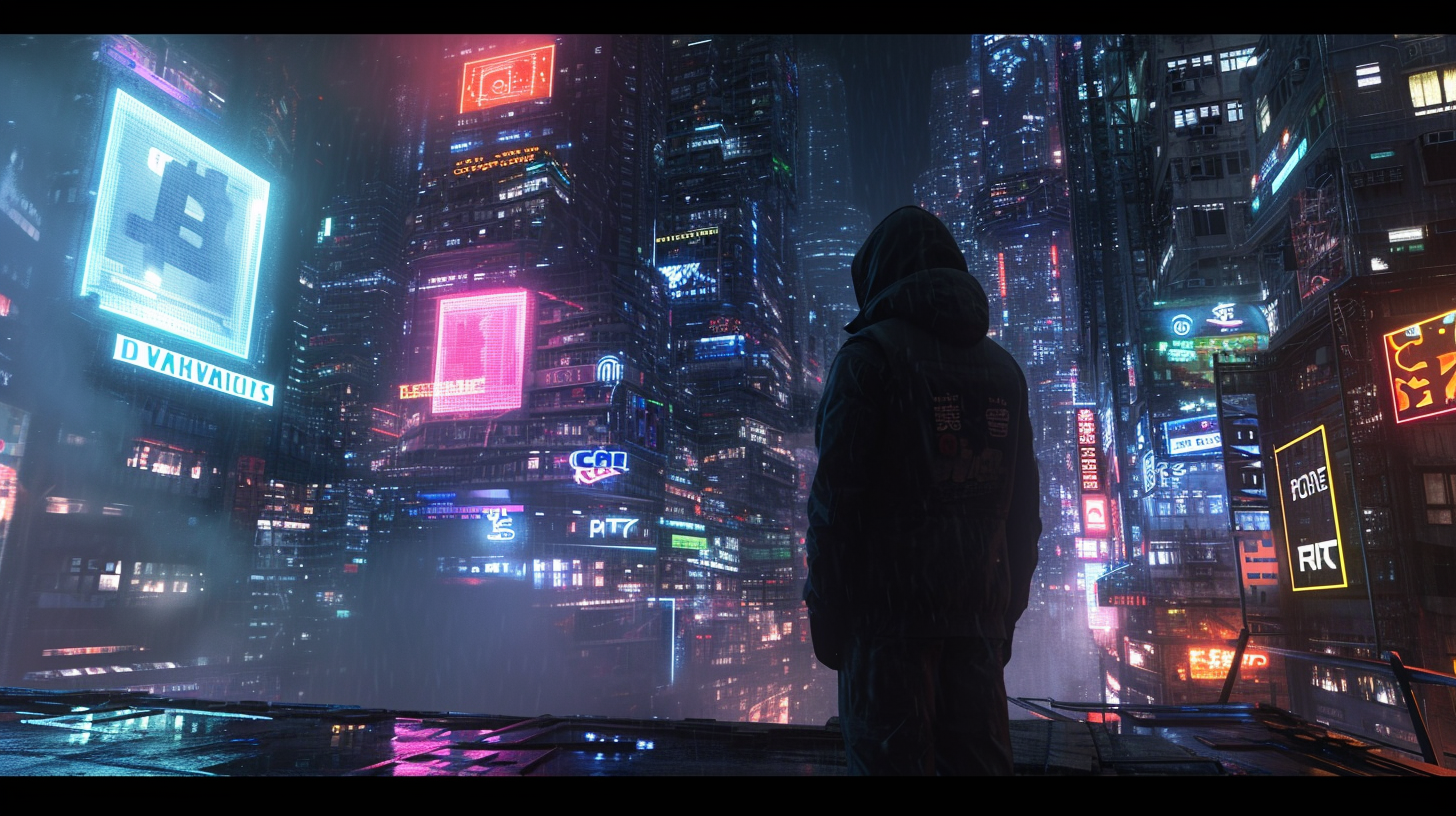 Cyberpunk Bitcoin Flourishing Society