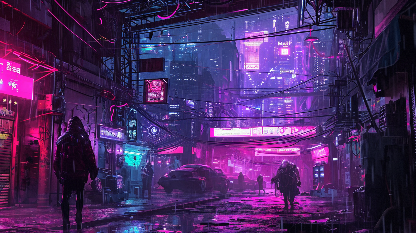 Cyberpunk Bitcoin World Illustration