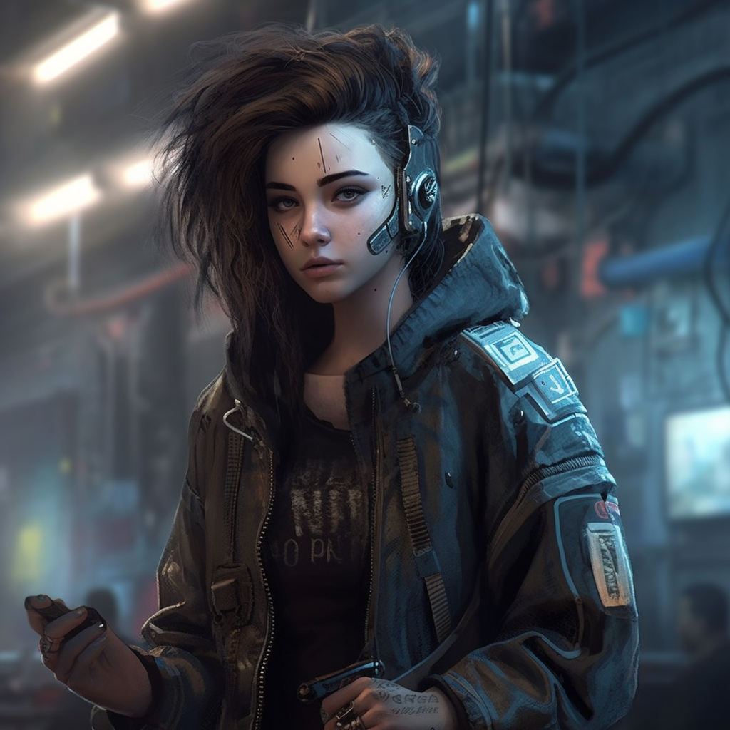 Cyberpunk Cute Girl Image