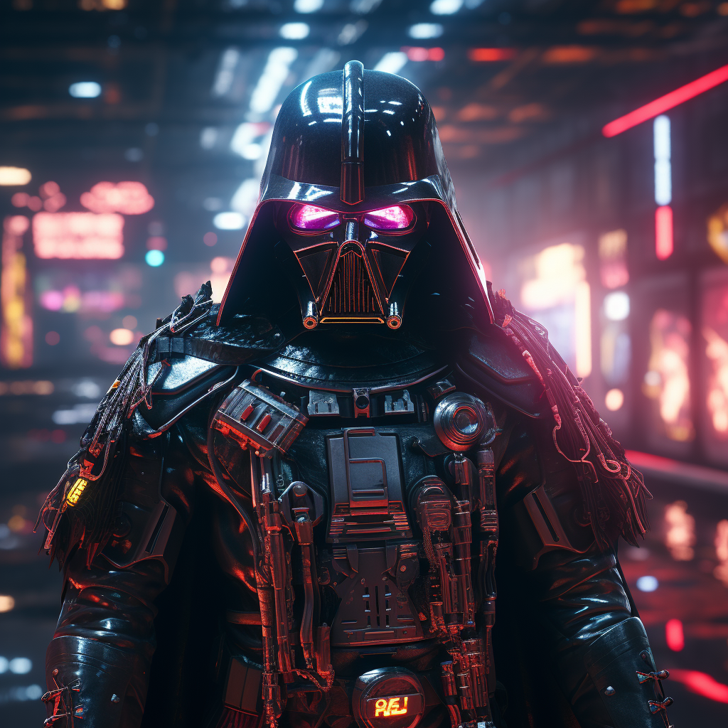 Cool cyberpunk Darth Vader artwork