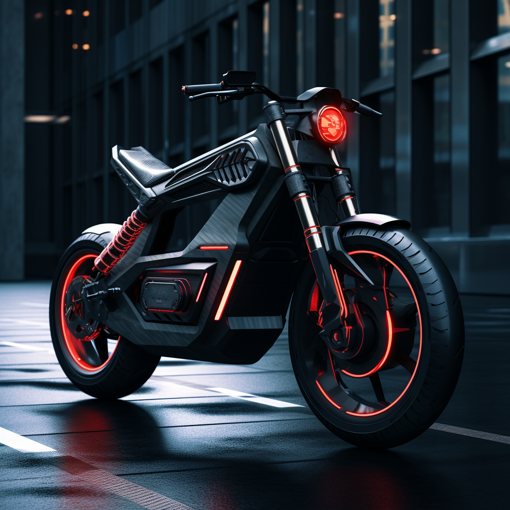 Stylish Cyberpunk Electric Bicycle Design