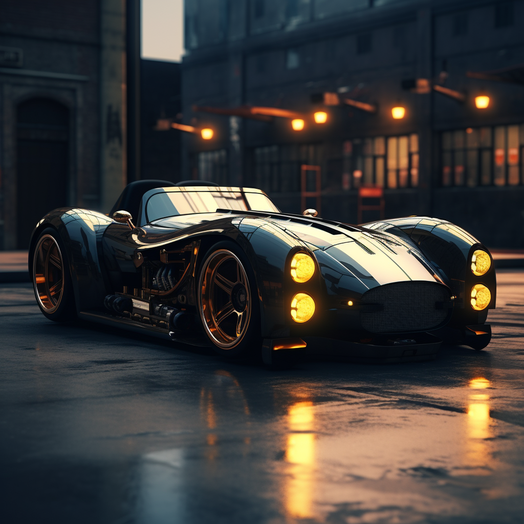 Cyberpunk Electric Car Shelby Cobra