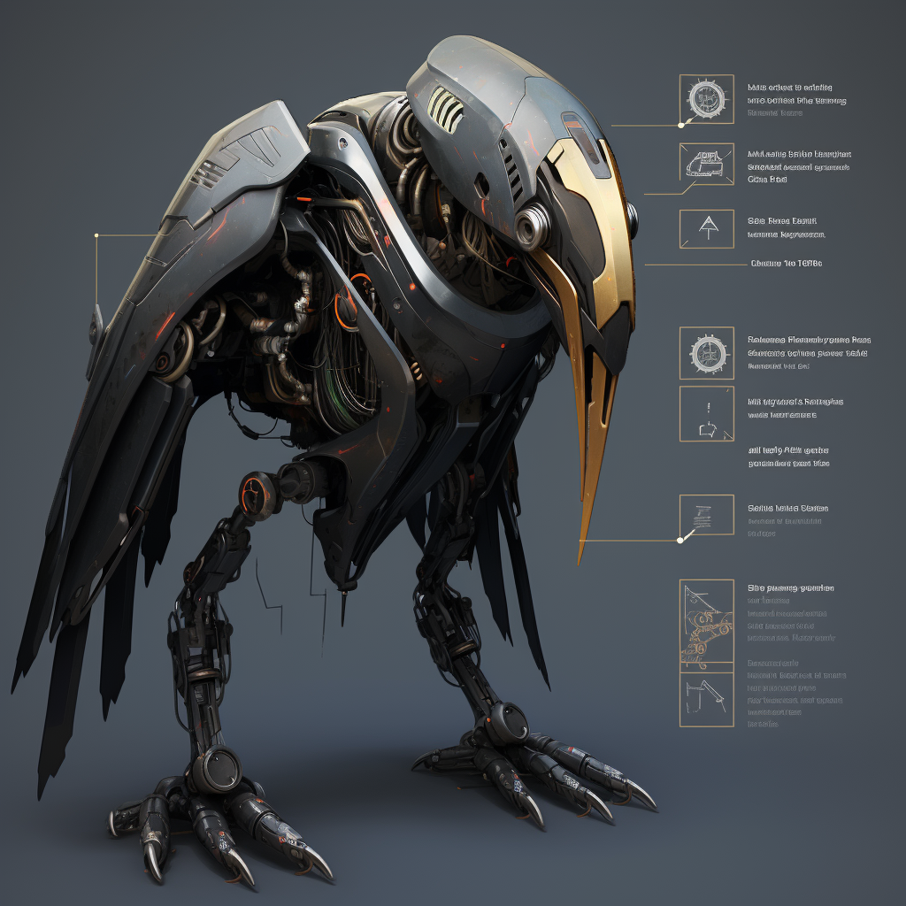 Futuristic Plague Doctor Drone in Cyberpunk Setting