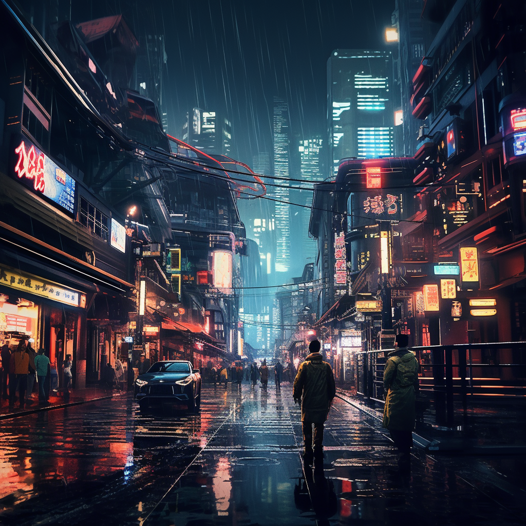 Cyberpunk screen saver artwork