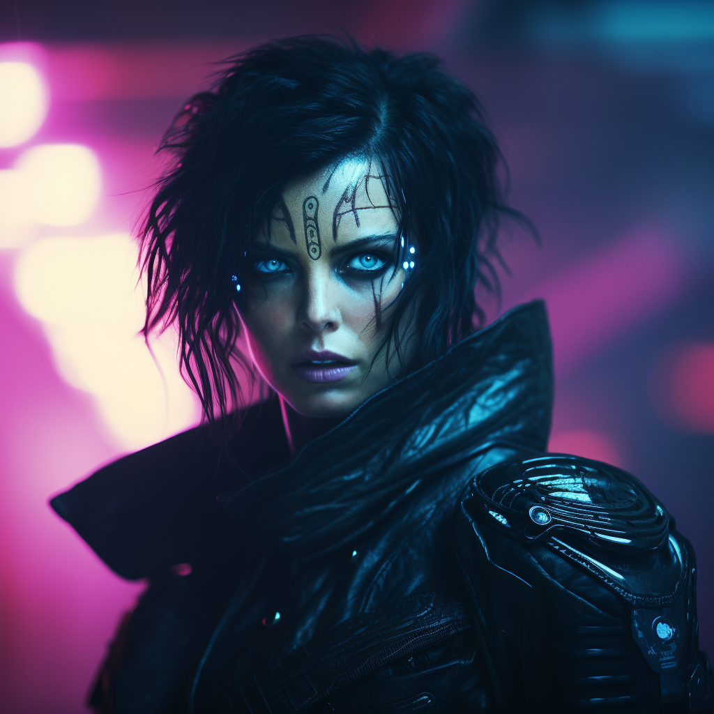 Charlize Theron as Cyberpunk Woman