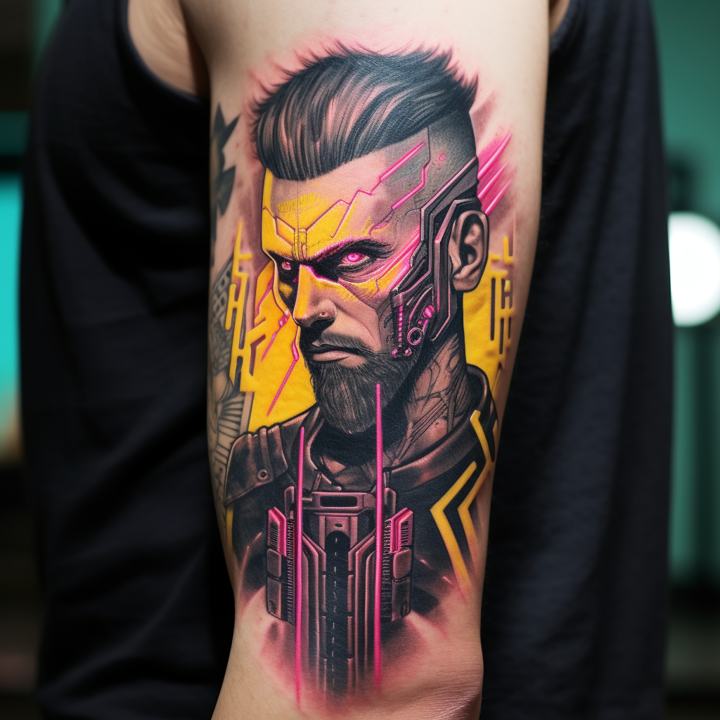 Unique Cyberpunk 2077 Tattoo Design