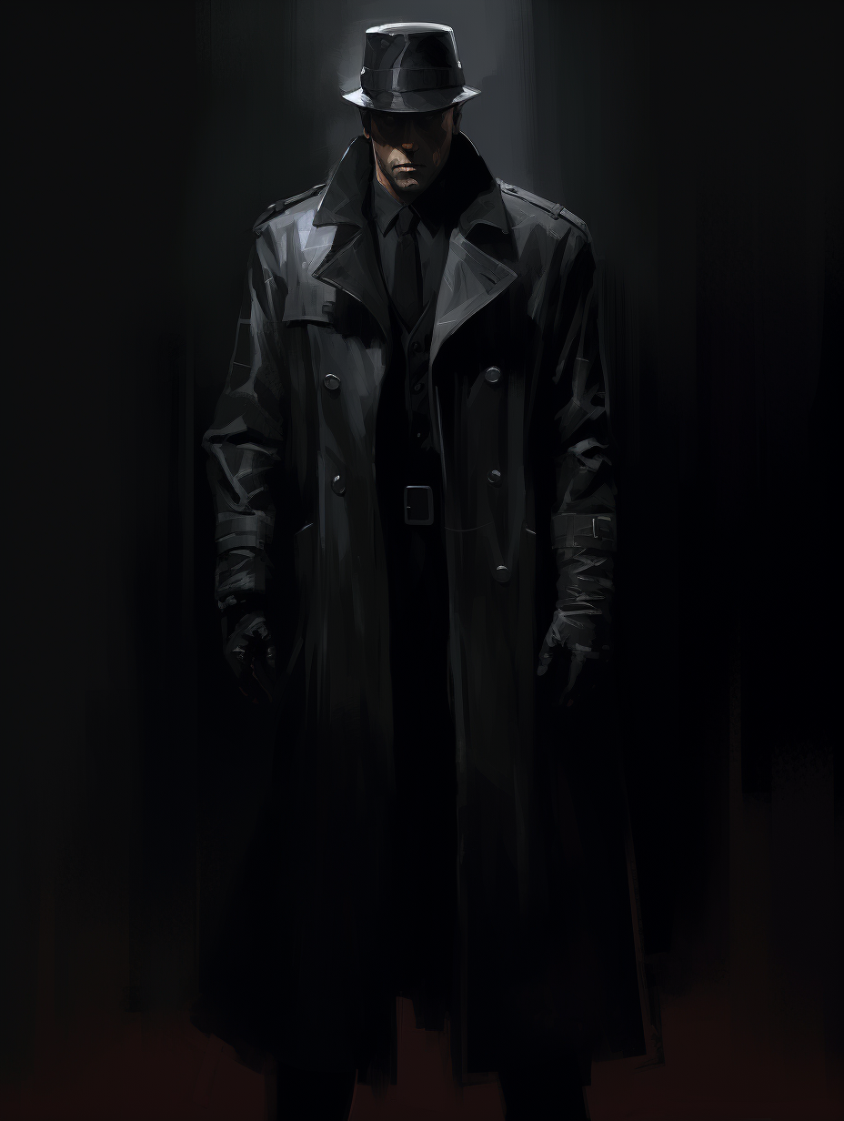 Sketch of a Dark Cyberpunk Police Officer