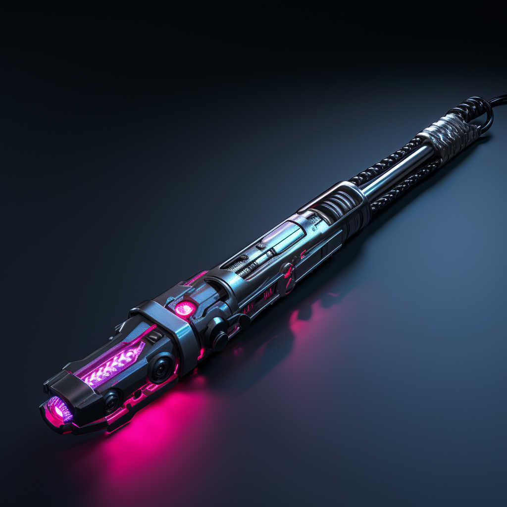 Futuristic cyberpunk pulse baton