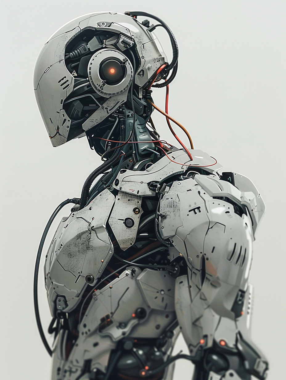 Intricate Cyborg Character Design Future Tech