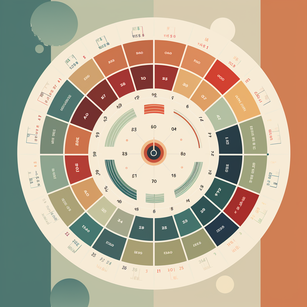 Minimalistic cycle calendar with marked period and fertile days