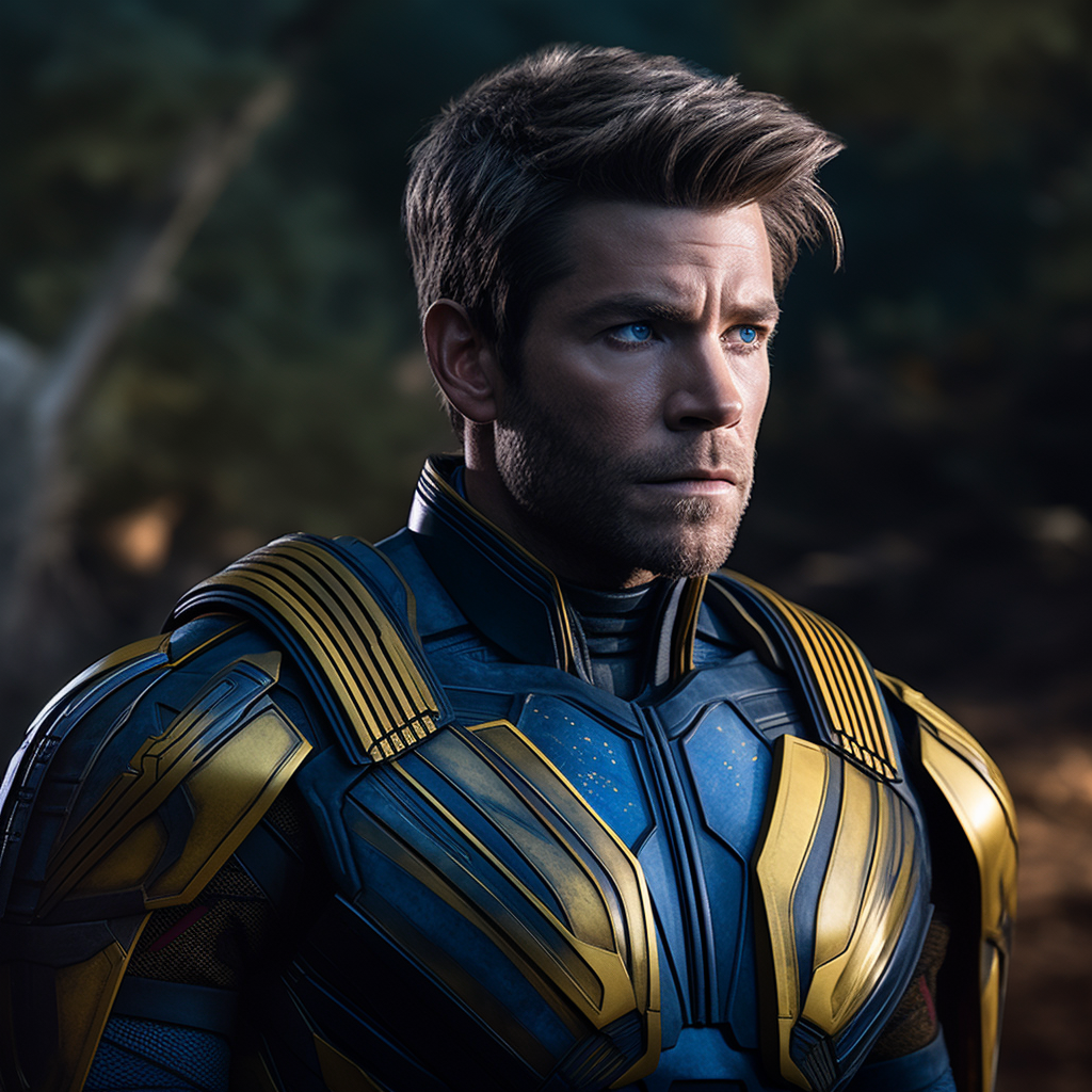 Chris Pine as Marvel's Cyclops in X-Men Outfit